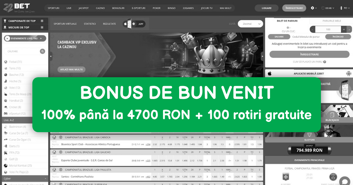 22bet Casino România - Jocuri de Noroc Online Premium